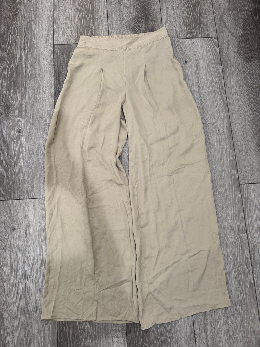 DKNY Beige Wide Leg Boot Cut Pants